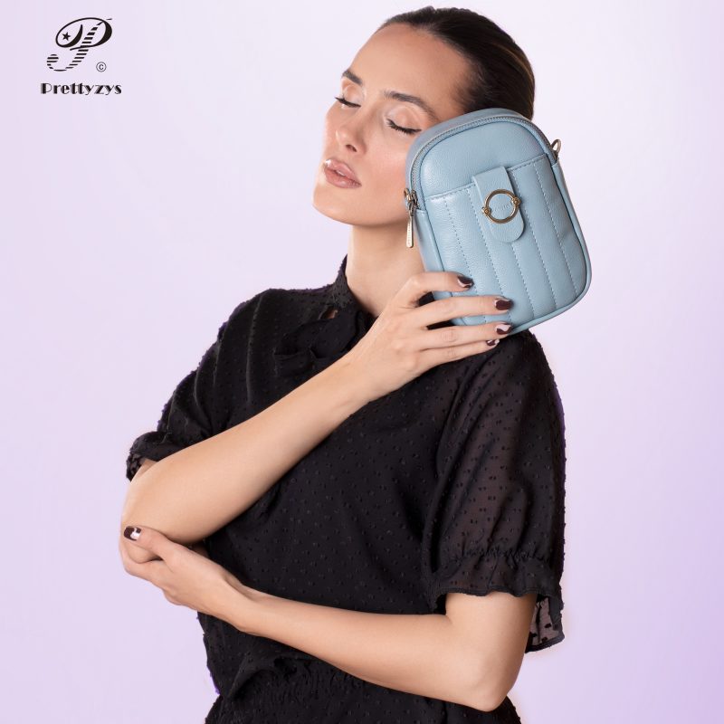کیف_موبایل_زنانه_مارک_پرتیز_کد_Prettyzys-L130_مدلینگ_رنگ_آبی